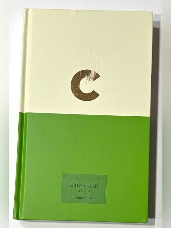 kate spade Other - KATE SPADE Gold Foil Initial “C” Dipped Notebook Diary Journal, NEW